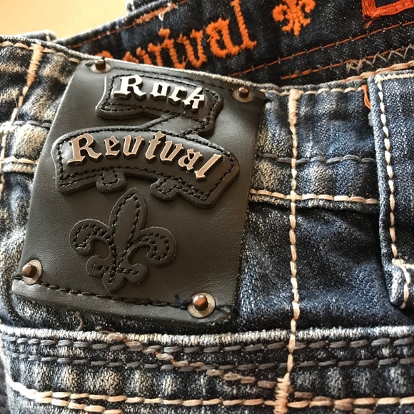 ROCK RIVIVAL DENIM TROY RELAXED STRAIGHT JEANS 34 x 32 - Picture 6 of 11